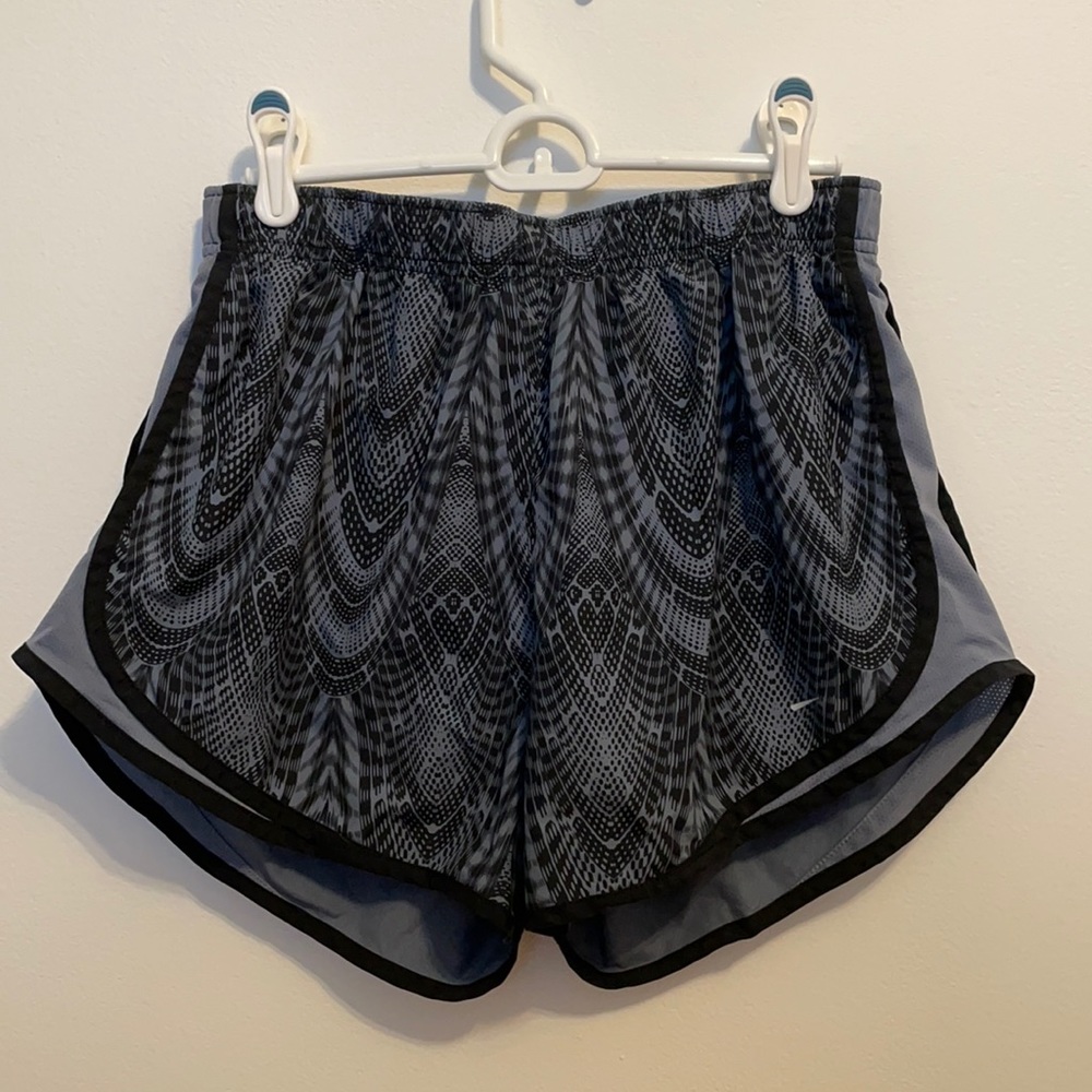 Grey and black Nike Dri-fit tempo shorts